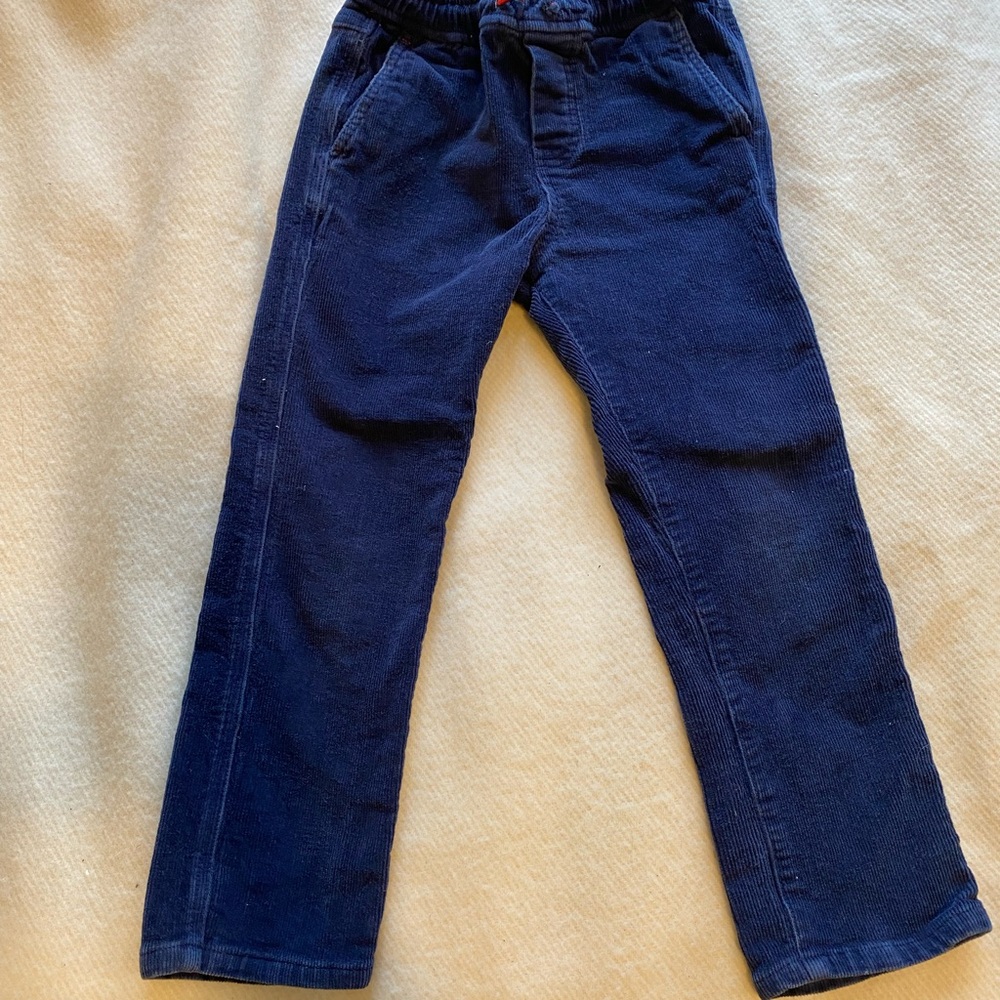 Boden Kids Dark Blue Corduroy Trousers